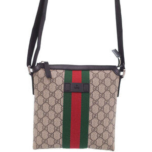 Gucci Sherry Line GG Supreme Flat Messenger Bag Shoulder